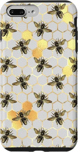 Vista 12 de iPhone 12 Pro Max Bumble Bee - Honeycomb Apicultor amarillo Abeja patrón caso