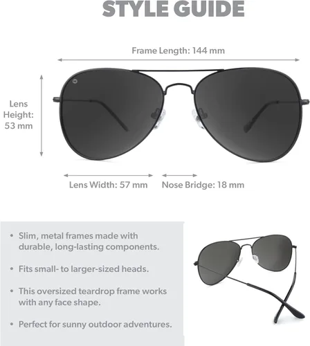 Vista 7 de Knockaround Mile Highs - Gafas de sol polarizadas con protección UV400 completa y lentes resistentes a los impactos