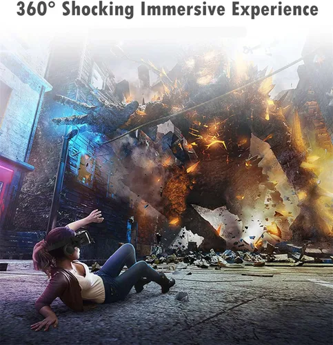Vista 5 de 3D Headset VR Glasses 360Movie Game Viewer wRemote Teen Boy Girl Adult Gift Compatible for iPhone 14 13 12 11 Pro Mini SE X XR XS 8 7 Samsung Galaxy