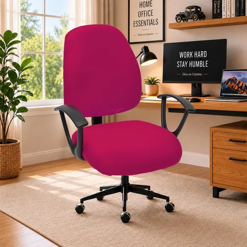 Vista 116 de Fundas elásticas resistentes al agua para sillas de computadora - Protectores lavables para respaldo giratorio y asiento para mascotas - Negro