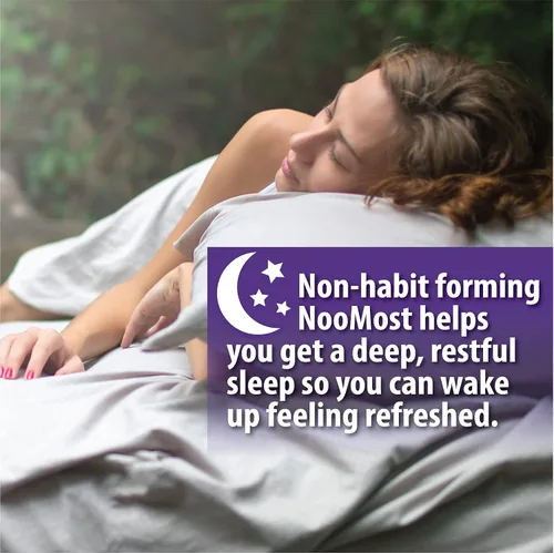 Vista 4 de NooMost Suplementos naturales para ayudar al sueño con magnesio, L, teanina y garcinia Pastillas para dormir para un sueño profundo y reparador