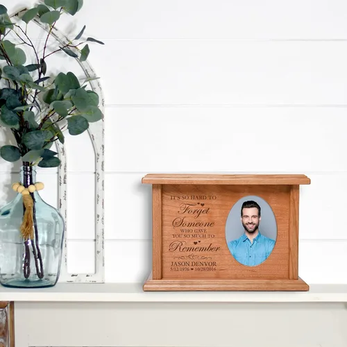 Vista 7 de Lifesong Milestones Urnas funerarias de madera para cenizas para adultos, urnas de cremación de madera masculinas para cenizas de adultos, urnas