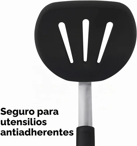 Vista 7 de OXO Good Grips espátula/espumadera de panqueque de nailon flexible, ninguno , Negro