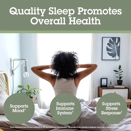 Vista 5 de Quantum Health Sleep Melatonina 2 mg Mezcla de apoyo saludable para dormir reparador con raíz de valeriana relajante, bálsamo de limón y L teanina