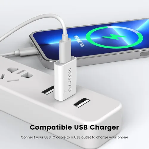 Vista 4 de MOSWAG Adaptador USB tipo C hembra a USB A macho, compatible con computadoras portátiles, PC, no necesita controlador/software adicional