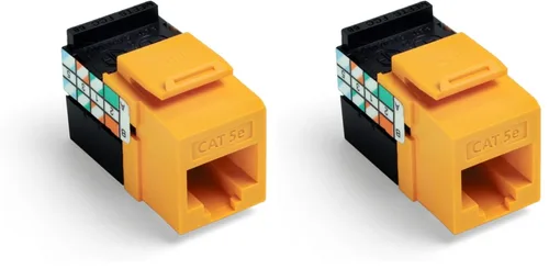 Vista 26 de Leviton Adaptador QuickPort de 8 cables Cat 5e, enchufe Jack, paquete de 10, 5G108-AW5, blanco