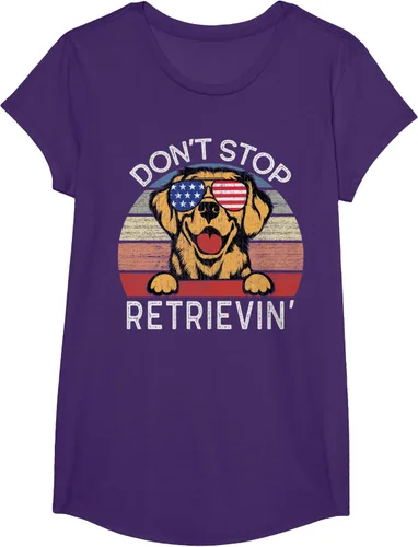 Vista 16 de Don't Stop Retrievin' Golden Retriever Dog Camiseta, Negro