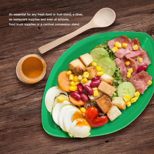 Vista 7 de PowerTRC Bandeja reutilizable para aperitivos, bandeja para dulces, aperitivos o inmersión con diseño de hoja de palmera, bandeja de decoración