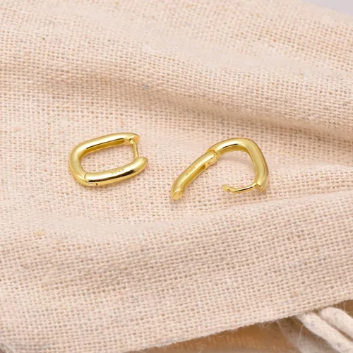 Vista 3 de Joseph Brothers Tiny Hoop Sterling Silver Huggie Earrings for Women