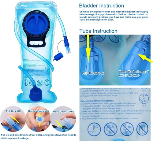 Vista 9 de Mothybot Paquete de mochila de hidratación, mochila de agua de 20 litros incluida, bolsa de hidratación de 2 litros, esencial para festivales