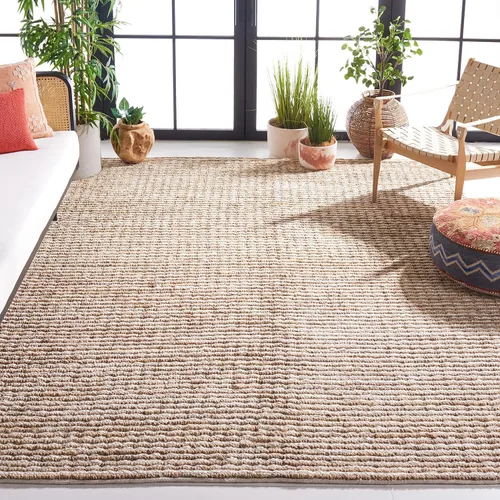 Vista 7 de SAFAVIEH Alfombra de área de 2 x 3 pulgadas, colección de fibra natural, marfil, yute hecho a mano, estilo granja, pelo grueso texturizado grueso