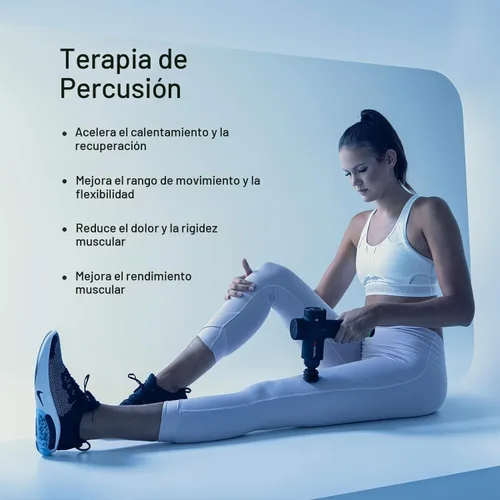 Vista 4 de Hypervolt Plus, con tecnología Quiet Glide, pistola de masaje de percusión de mano 3 velocidades, 5 cabezales intercambiables Ayuda a aliviar