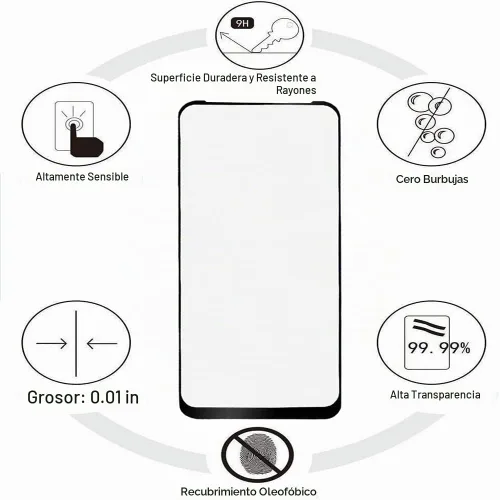 Vista 3 de Funda para Xiaomi Redmi Note 9 con protector de pantalla de cristal, híbrida resistente a los arañazos de doble capa, antiarañazos, a prueba