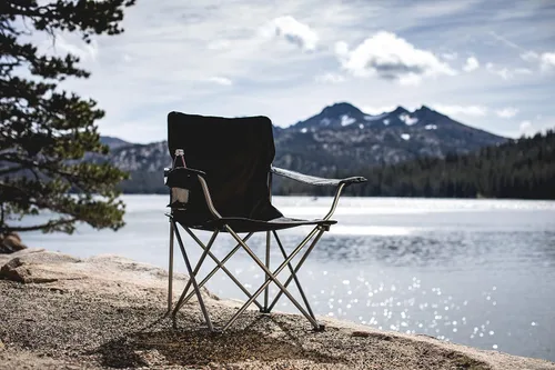 Vista 2 de PICNIC TIME NHL PTZ Silla de campamento, silla de picnic, silla de playa con bolsa de transporte, (negro)