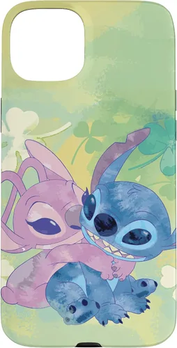 Vista 9 de Disney Stich and Angel Shamrock - Carcasa para iPhone 17, color verde