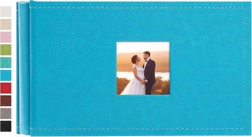 Vista 30 de potricher Álbum de fotos pequeño de 4 x 6 pulgadas, 100 fotos, cubierta de cuero, libro de fotos con 100 bolsillos horizontales para familia, boda