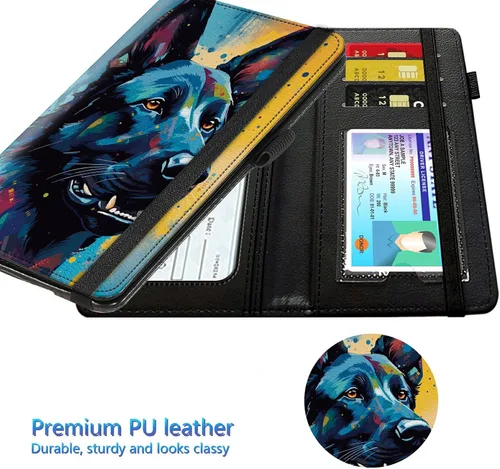 Vista 119 de Funda para chequera para hombres y mujeres, cartera de cuero RFID con ranuras para tarjetas de crédito, soporte de cheques duplicados personales