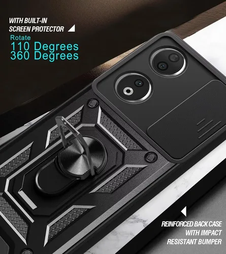 Vista 7 de Funda para Honor X7, Honor Play 30 Plus, funda de TPU + PC de grado militar, [soporte integrado] diseño de doble capa funda de protección resistente