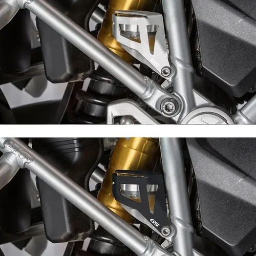 Vista 5 de Bomba de freno trasero para motocicleta Tanque de líquido Depósito de aceite Protector de cubierta de depósito para R1200GS R1250GS R 1200 1250 GS