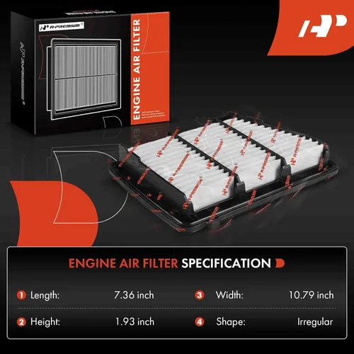 Vista 2 de A-Premium Filtro de aire de motor compatible con Honda CR-V CRV 2017 2018 2019 2.4L solamente