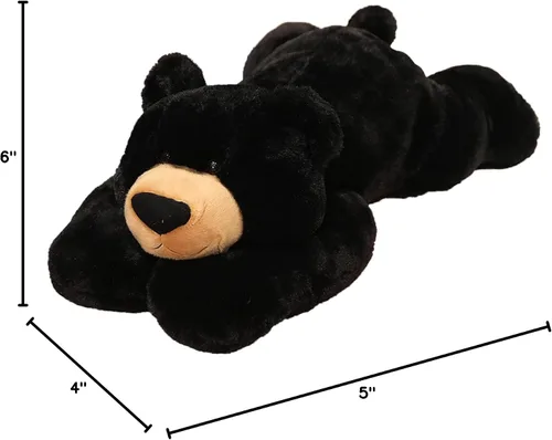 Vista 8 de Animales de peluche ponderados, juguete de oso de peluche ponderado lindo oso negro de peluche almohada de peluche ponderado juguete de animales