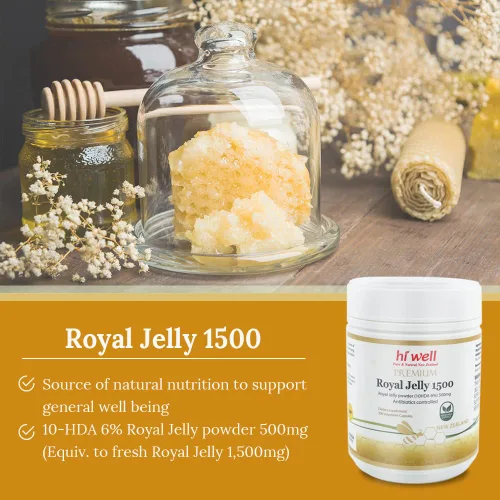 Vista 3 de Paquete de 3 cápsulas Hi Well Premium Royal Jelly 1500 300 verduras