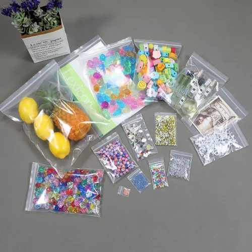 Vista 9 de 200 unidades de 5,1 x 7,6 cm, bolsas de plástico gruesas, transparentes, pequeñas, con cierre de cremallera, de 4 mil, resistentes, para collares