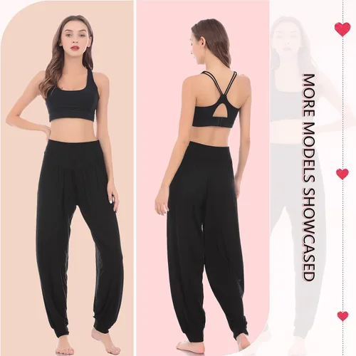 Vista 7 de Marca Hoerev pantalones de modal y elastano súper suave para yoga y pilates.