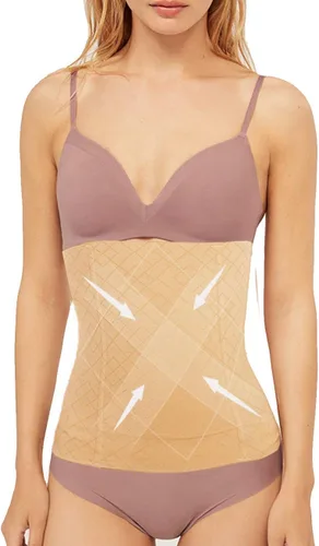 Vista 4 de Faja moldeadora de cintura para mujer, faja moldeadora de cuerpo, control de abdomen, soporte posparto, recuperación adelgazante