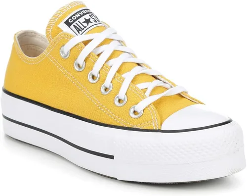 Vista 3 de Converse Chuck Taylor All Star Lift Industrial Glam Ox OroNegro Poliéster Adulto Entrenadores Zapatos