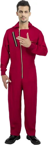 Vista 7 de Traje de Cosplay Serie TV Versión Original para Adultos Mono con Cremallera Mono Rojo S-XL