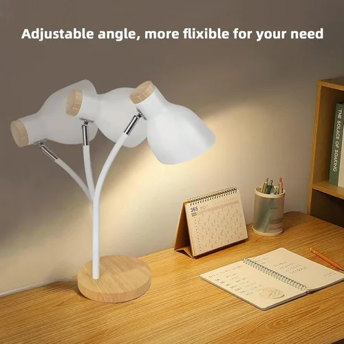 Vista 4 de Himmel Lámpara de escritorio, lámpara de mesa de metal ajustable, lámpara de mesa para niños para dormitorio, sala de estar, enchufe E27 para leer