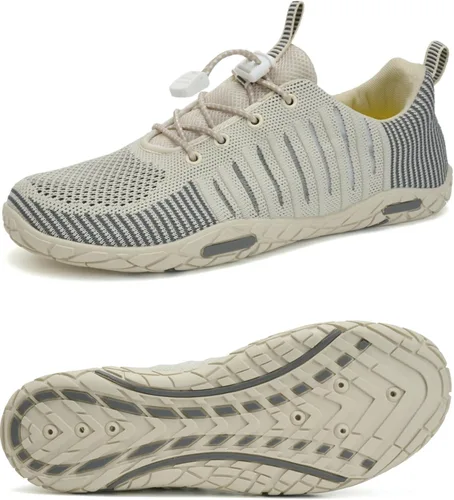 Vista 7 de WateLves Zapatos de agua descalzos para mujeres y hombres, zapatos de natación de playa, atléticos, de secado rápido, calcetines acuáticos de malla