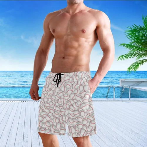 Vista 6 de visesunny Traje de baño para hombre con estilo de secado rápido, ropa de playa, pantalones cortos para natación, trajes de baño para fiestas