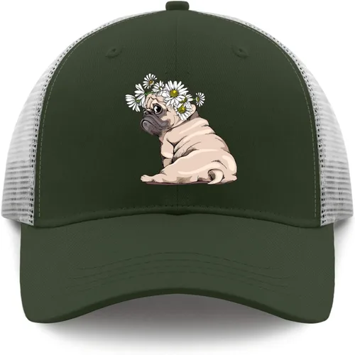 Vista 9 de Cap Pug Dog Baseball Caps, Vintage Baseball Caps for Women