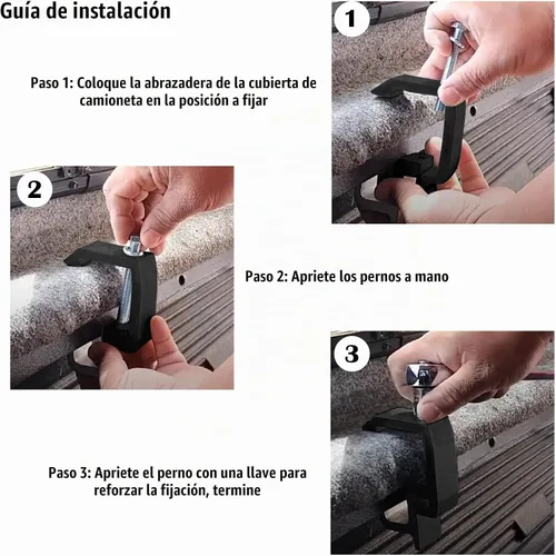 Vista 6 de Abrazadera de montaje Tonneau cubierta abrazaderas de cubierta Camper Camper caja Camper Clip para Chevy Silverado Sierra 1500 2500 3500 para Dodge
