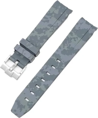 Vista 70 de Correa de camuflaje para Omega Moon Curvo Extremo Pulsera de goma de silicona Hombres Mujeres Sport Watch Band Accesorio 0.787 in