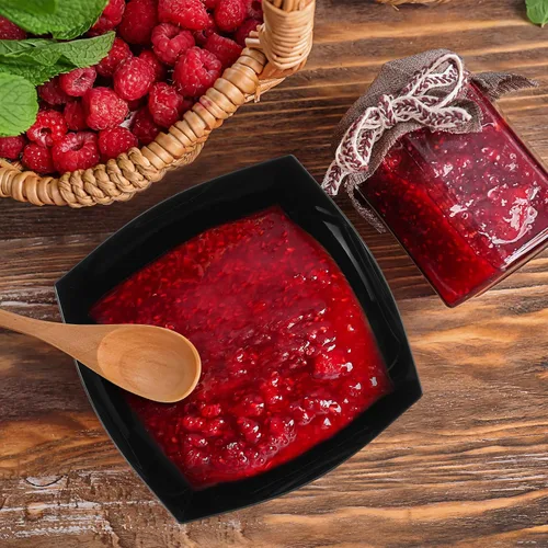 Vista 6 de Sliner 100 Piezas Cuencos de Plástico Cuadrados 8 oz Cuencos de Servir de Plástico Desechables Contenedores de Chips para Fiestas, Contenedores