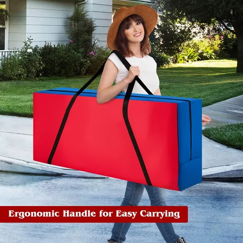 Vista 8 de COSTWAY Bolsa de transporte gigante 4 en una fila, bolsa de almacenamiento para juego gigante gigante de 4 en fila (juego no incluido), para juego