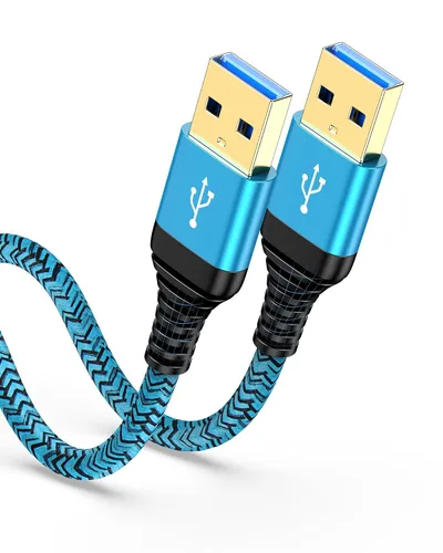 Vista 8 de Cable USB a USB de 6 pies, macho a macho, cable USB A a USB A para discos duros WD, PC, Mac, laptop, PS4, Xbox, USB 3.0 tipo A, impresora, cable