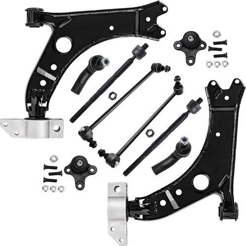 Vista 84 de Detroit Axle - Kit de suspensión delantera de 10 piezas para Chevrolet Trailblazer GMC Envoy 2004-2007 2005 2006 Soportes de brazo de control