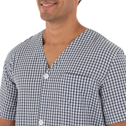 Vista 3 de Fruit of the Loom Conjunto de pijama de manga corta de tela ancha para hombre
