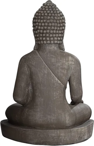 Vista 7 de John Timberland - Estatua de Buda sentado. Escultura Zen. Decoración de jardín asiático japonés para exteriores. Porche delantero, patio, jardín