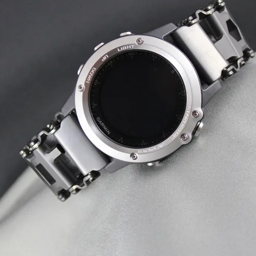 Vista 6 de Adaptador de reloj Samsung de acero inoxidable compatible con la pulsera Leatherman..