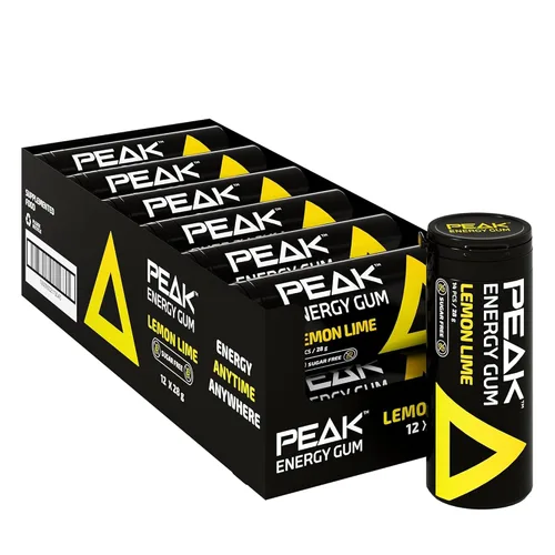 Vista 13 de Peak Energy Gum Caffeinated Chewing Gum - Sugar Free With B Vitamins B3 B5 B6 B12 for Focus and Performance - Caffeinated Energy Boost - Natural