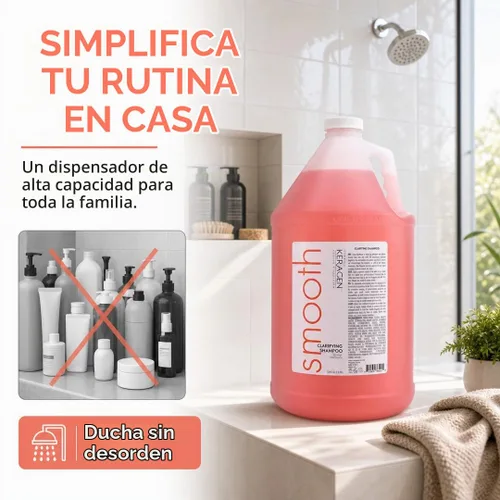 Vista 5 de KERAGEN Champú clarificante, limpiador de queratina y colágeno sin sulfato para preparación de cutículas, eliminación de minerales y residuos