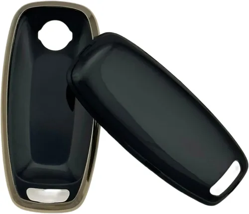 Vista 2 de REPROTECTING Funda para llavero de TPU compatible con Nissan Pathfinder Rogue Kicks (3 botones/TPU, negro negro)