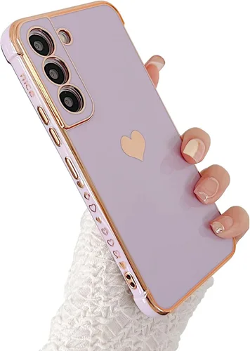 Vista 97 de phylla Funda de teléfono compatible con Samsung Galaxy A12 de 6.5 pulgadas, lindo corazón chapado en oro, elegante funda de lujo para mujer