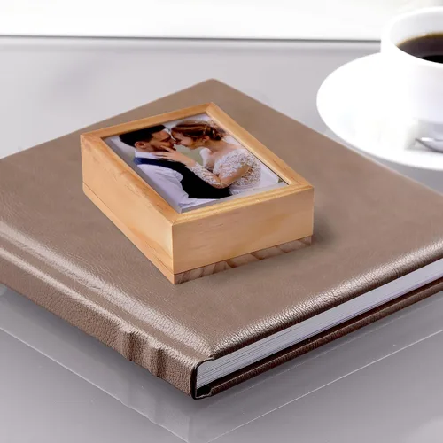 Vista 5 de Neil Enterprises Inc. Wood Elite - Caja de memoria flash con foto (12 unidades)