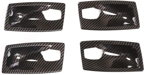 Vista 2 de Adhesivo ABS para manija de puerta interior de automóvil para BMW Serie 5 E60 2006-2009 Accesorios de automóvil (fibra de carbono, 2004-2005)